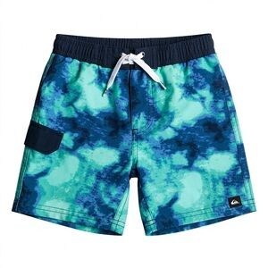 EUC Toddler Boy’s Quicksilver Blue & Teal Green Swim Shorts Size 24 Months